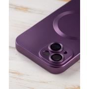 Силиконовый чехол MagSafe COLORS 2 + Camers Protection для iPhone 14 фиолетовый