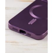 Силиконовый чехол MagSafe COLORS 2 + Camers Protection для iPhone 14 фиолетовый