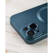 Силиконовый чехол MagSafe COLORS 2 + Camers Protection для iPhone 14 нефритовый