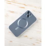 Силиконовый чехол MagSafe COLORS 2 + Camers Protection для iPhone 14 голубой