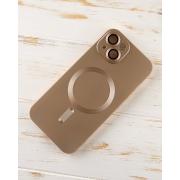 Силиконовый чехол MagSafe COLORS 2 + Camers Protection для iPhone 14 золотой