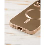 Силиконовый чехол MagSafe COLORS 2 + Camers Protection для iPhone 14 золотой