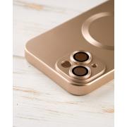 Силиконовый чехол MagSafe COLORS 2 + Camers Protection для iPhone 14 Plus золотой