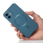 Силиконовый чехол MagSafe COLORS 2 + Camers Protection для iPhone 12 нефритовый