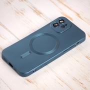 Силиконовый чехол MagSafe COLORS 2 + Camers Protection для iPhone 12 нефритовый