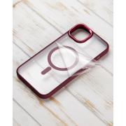 Силиконовый чехол MagSafe COLORS для iPhone 13 бордовый