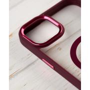 Силиконовый чехол MagSafe COLORS для iPhone 13 бордовый