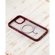 Силиконовый чехол MagSafe COLORS для iPhone 13 бордовый