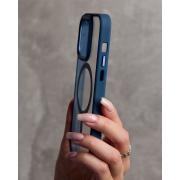 Силиконовый чехол MagSafe COLORS для iPhone 13 Pro Max синий