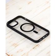 Силиконовый чехол MagSafe COLORS для iPhone 15 Plus черный