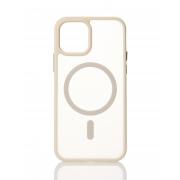 Силиконовый чехол MATTE с поддержкой MagSafe для iPhone 12 Pro cream