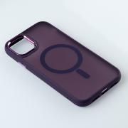 Силиконовый чехол MagSafe MATTE для iPhone 12 Pro темно-фиолетовый