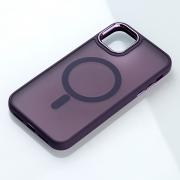 Силиконовый чехол MagSafe MATTE для iPhone 12 Pro темно-фиолетовый