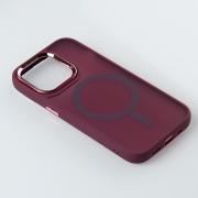 Силиконовый чехол MagSafe MATTE для iPhone 12 Pro Max бордовый