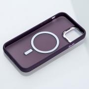 Силиконовый чехол MagSafe MATTE для iPhone 12 Pro темно-фиолетовый