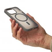 Силиконовый чехол MATTE с поддержкой MagSafe для iPhone 12 Pro Max titanium black