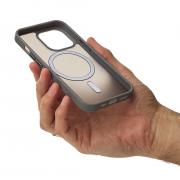 Силиконовый чехол MATTE с поддержкой MagSafe для iPhone 12 Pro Max titanium black