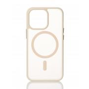 Силиконовый чехол MATTE с поддержкой MagSafe для iPhone 13 Pro Max cream