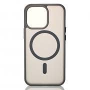 Силиконовый чехол MATTE с поддержкой MagSafe для iPhone 13 Pro titanium black