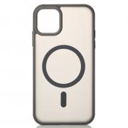 Силиконовый чехол MagSafe MATTE для iPhone 13 серый