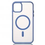 Силиконовый чехол MagSafe MATTE для iPhone 15 фиалковый