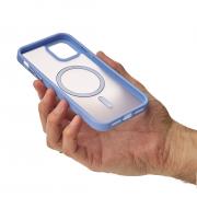 Силиконовый чехол MagSafe MATTE для iPhone 15 фиалковый