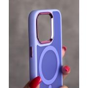 Силиконовый чехол MagSafe MATTE для iPhone 15 Pro Max фиалковый
