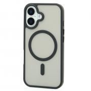 Силиконовый чехол MagSafe MATTE для iPhone 16 черный