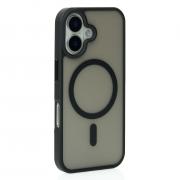 Силиконовый чехол MagSafe MATTE для iPhone 16 черный