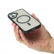 Силиконовый чехол MagSafe MATTE для iPhone 16 черный
