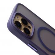 Силиконовый чехол MagSafe MATTE для iPhone 16 Pro темно-фиолетовый