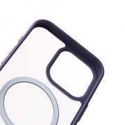 Силиконовый чехол MagSafe MATTE для iPhone 16 Pro темно-фиолетовый