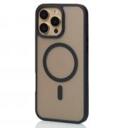 Силиконовый чехол MagSafe MATTE для iPhone 16 Pro черный