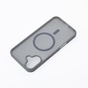 Силиконовый чехол MagSafe MATTE для iPhone 16 серый