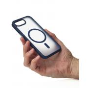 Силиконовый чехол MATTE с поддержкой MagSafe для iPhone 16E dark blue
