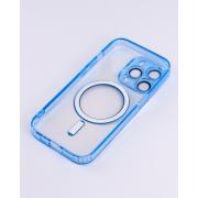 Силиконовый чехол MagSafe SHADE PHONE для iPhone 15 Pro Max синий