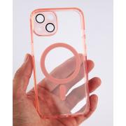 Силиконовый чехол MagSafe SHADE PHONE для iPhone 14 розовый