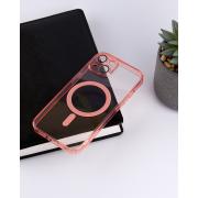 Силиконовый чехол MagSafe SHADE PHONE для iPhone 14 розовый