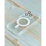 Силиконовый чехол SHADE PHONE с поддержкой MagSafe для iPhone 15 Pro прозрачный