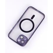 Силиконовый чехол MagSafe SHADE PHONE для iPhone 14 темно-фиолетовый