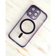 Силиконовый чехол MagSafe SHADE PHONE для iPhone 15 Pro Max темно-фиолетовый