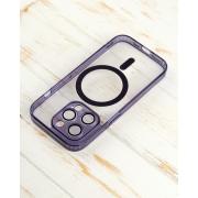 Силиконовый чехол MagSafe SHADE PHONE для iPhone 15 Pro Max темно-фиолетовый