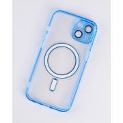 Силиконовый чехол MagSafe SHADE PHONE для iPhone 14 синий
