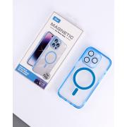 Силиконовый чехол SHADE PHONE с поддержкой MagSafe для iPhone 14 Pro синий