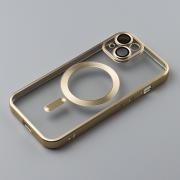 Чохол Shining matte magsafe із захистом камери для iPhone 15 gold