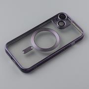 Чохол Shining matte magsafe із захистом камери для iPhone 15 deep purple