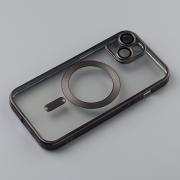 Силиконовый чехол MagSafe SHINING MATTE для iPhone 15 black