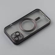Силиконовый чехол MagSafe SHINING MATTE для iPhone 15 black