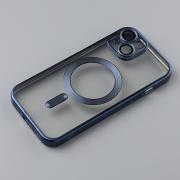Чохол Shining matte magsafe із захистом камери для iPhone 15 blue titanium