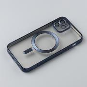 Силиконовый чехол MagSafe SHINING MATTE для iPhone 12 blue titanium